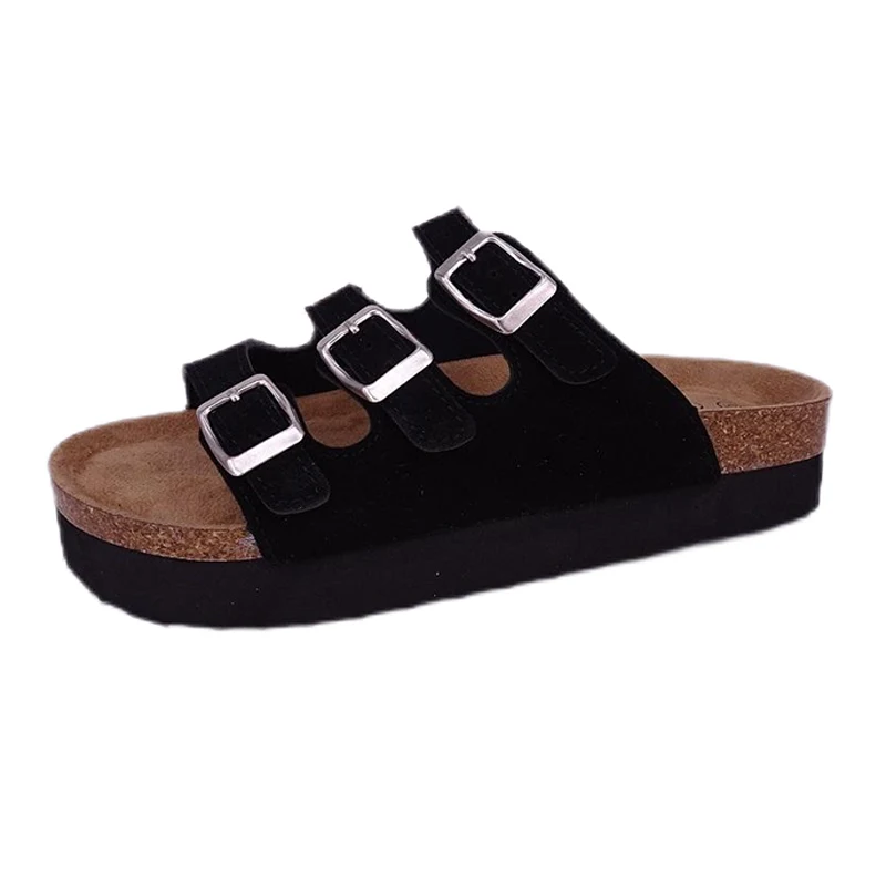 Γυναικεία Σανδάλια Πλατφόρμας Γνήσιο Suede 3 Strap